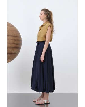 تنورة جينز نسائية واسعة 