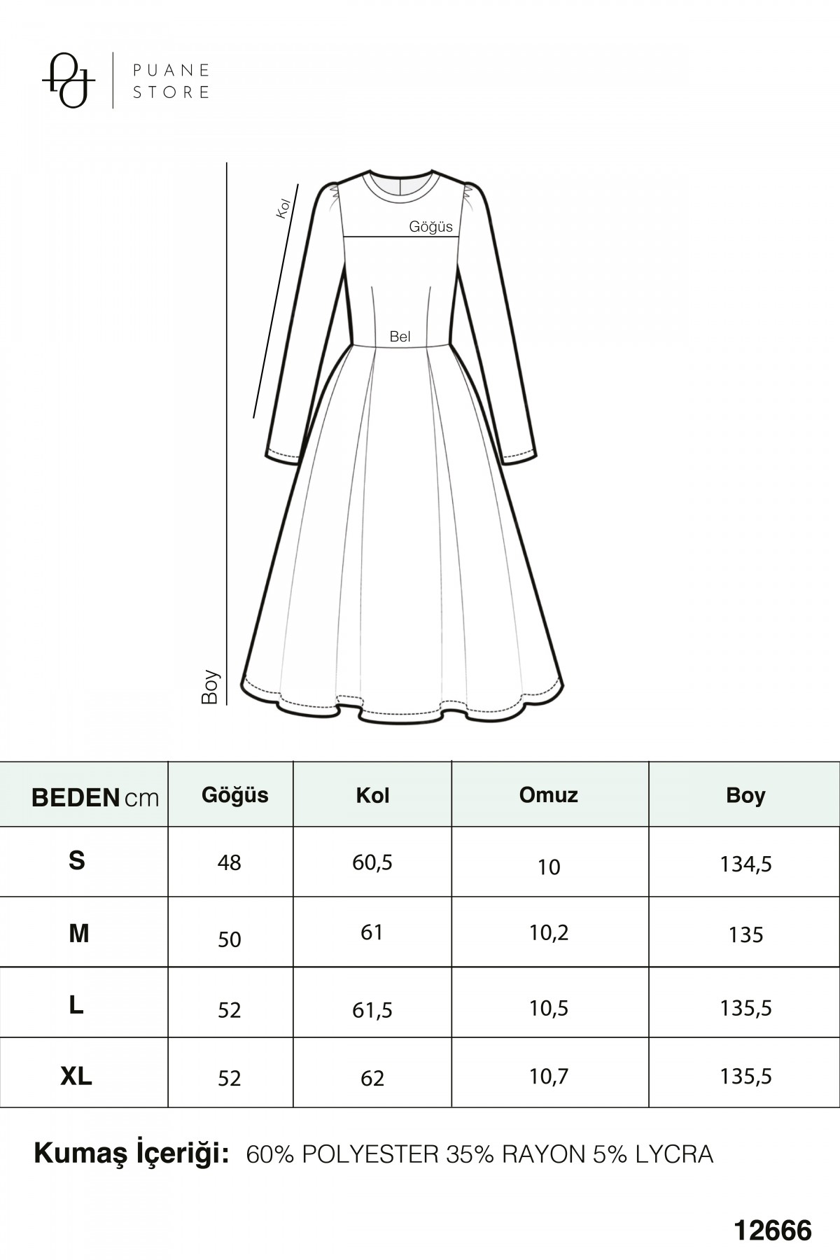 Women's Long Dress with Polo Collar and Scarf Detail, Relaxed Fit – 12666ELB