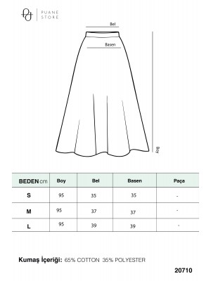 Kadın Köprü Detaylı Kemerli Etek - 20710ETK