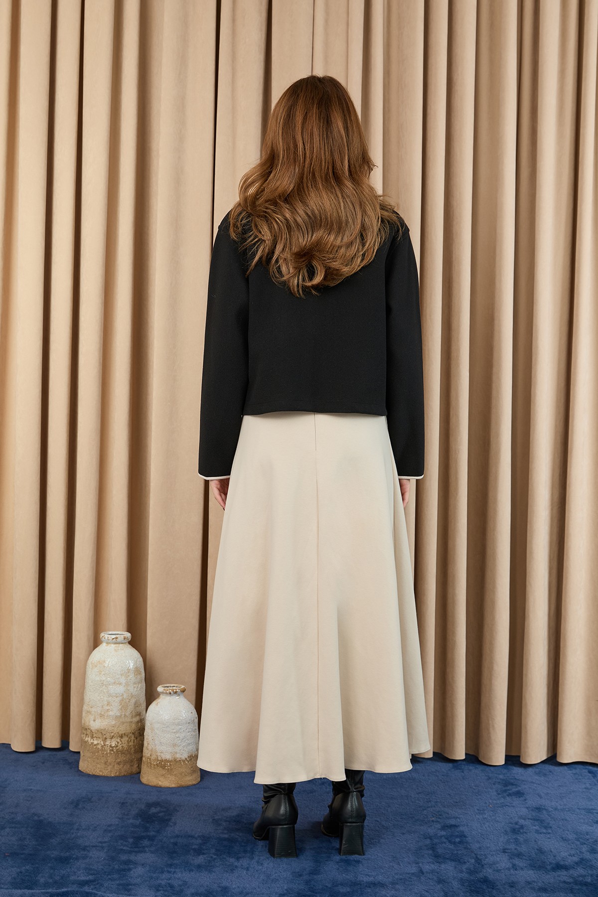 Women's Short Jacket with Embroidered Details 