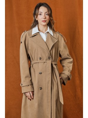 Kadın Süet Trench  -  32407TRC