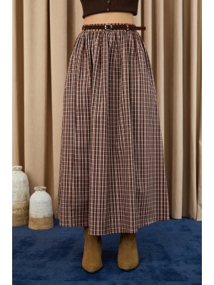 Kadın Ekose Etek  -  32418ETK