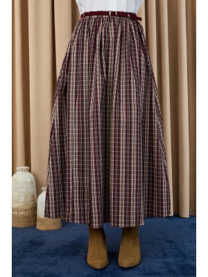 Kadın Ekose Etek  -  32418ETK