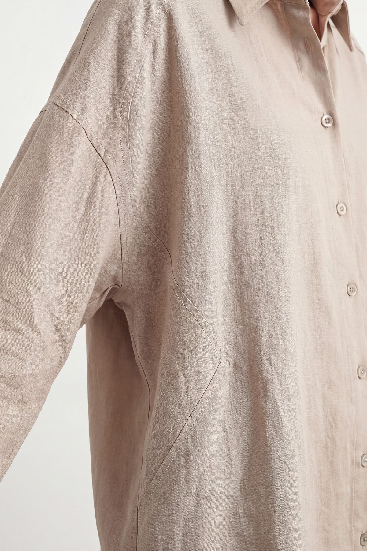 Women's Natural Textured Oversize Shirt 
