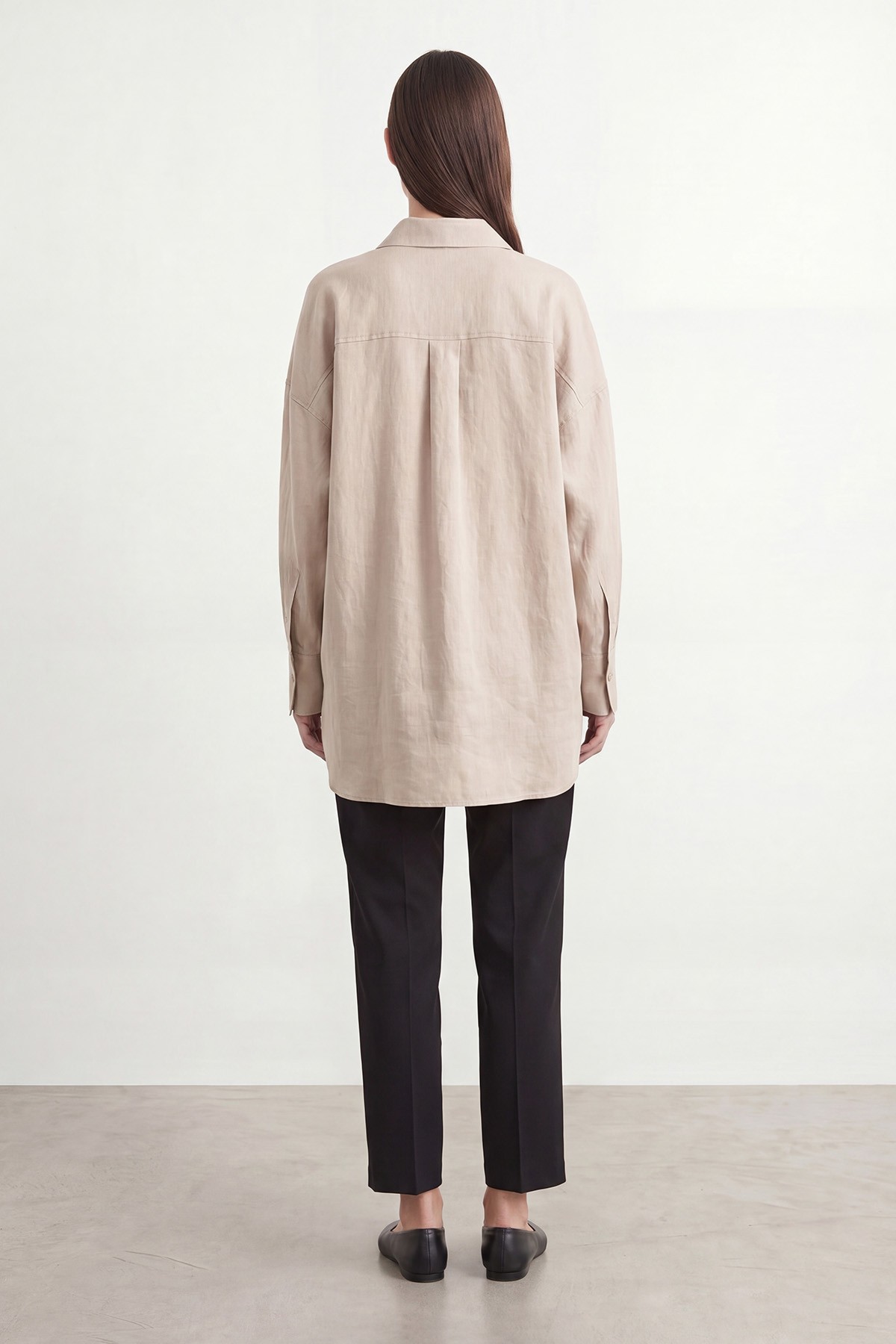 Women's Natural Textured Oversize Shirt 