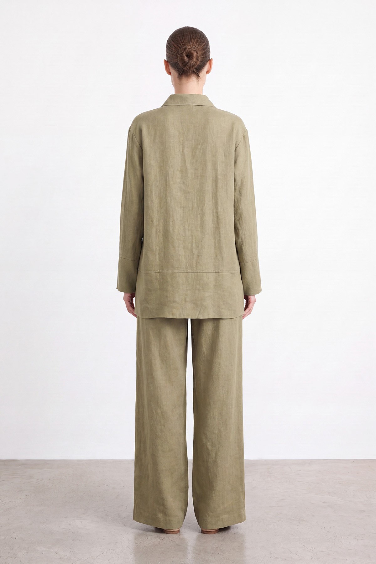 Linen-Look Trouser Suit 