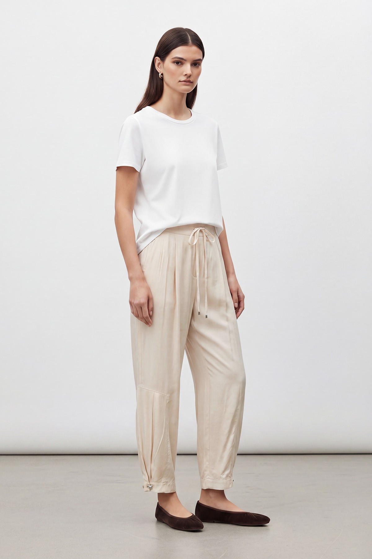 Women's Lace-Up Relaxed Fit Trousers – 18287PNT
