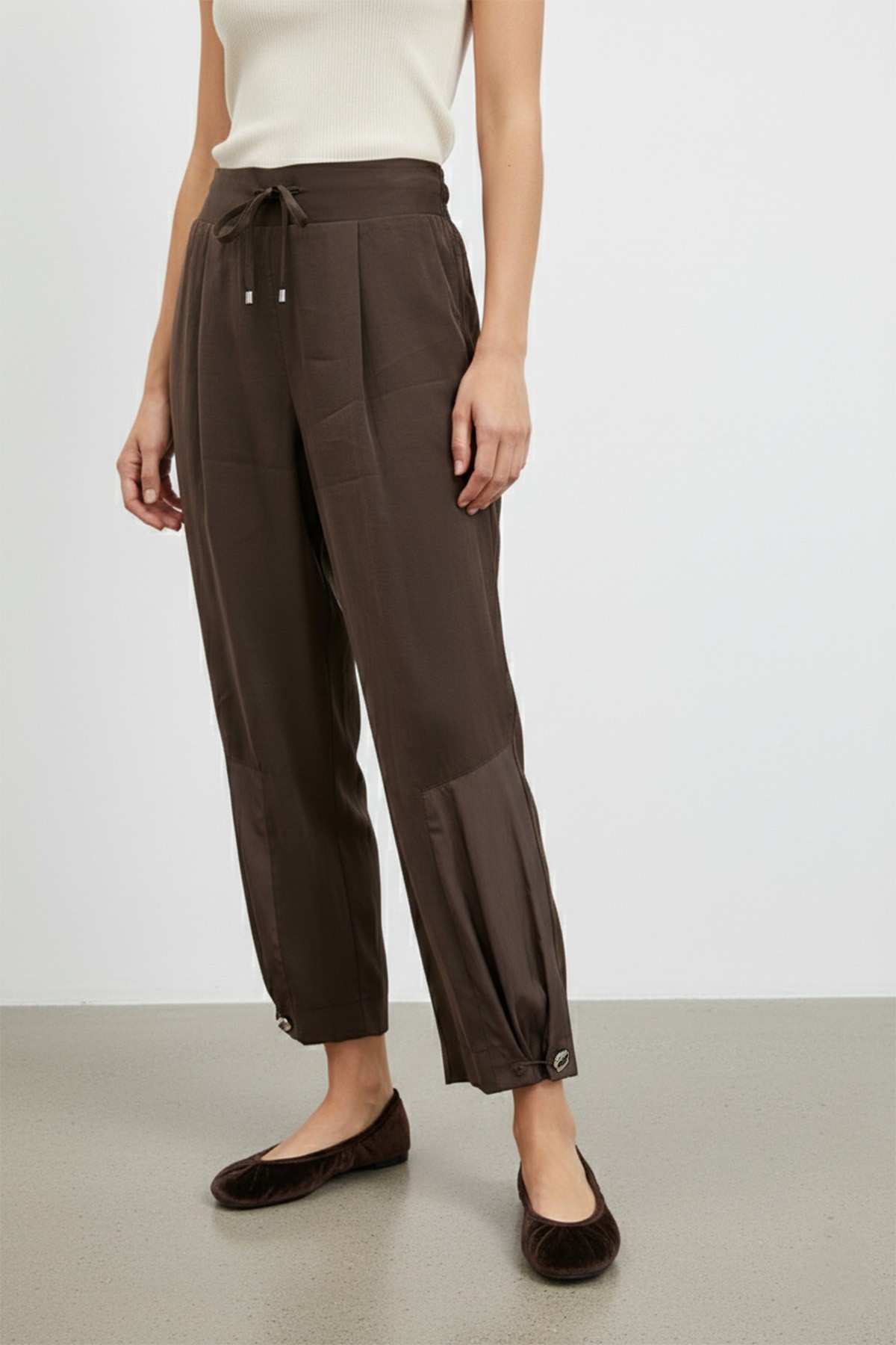 Women's Lace-Up Relaxed Fit Trousers – 18287PNT