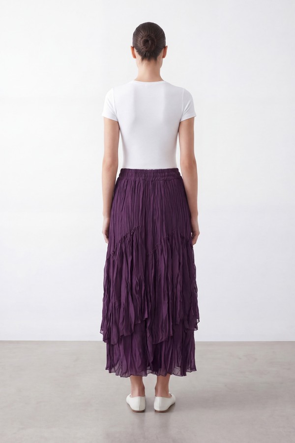 Women's Layered Ruffled Long Skirt – 26S