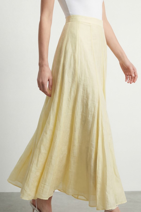Women's Vertical Trim Bell-Cut Woven Skirt – 32483ETK