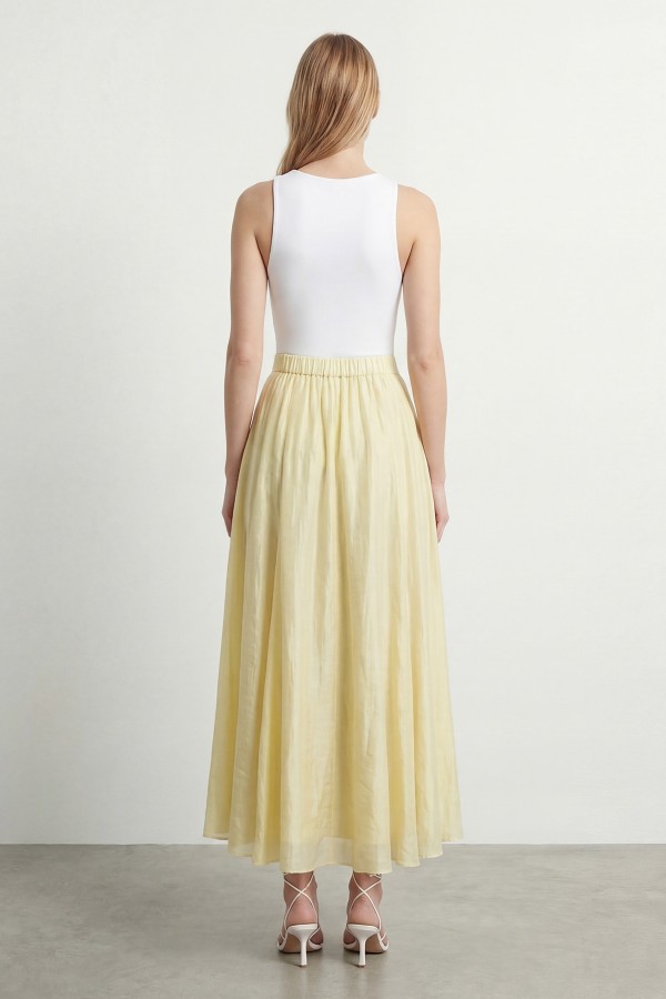 Women's Vertical Trim Bell-Cut Woven Skirt – 32483ETK