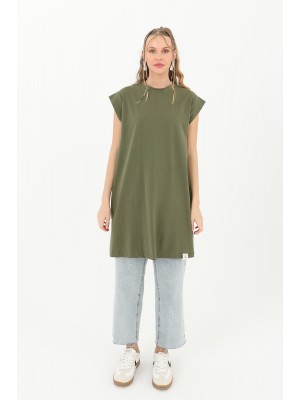 Kadın Basic Kolsuz T-shirt  - 30725TUN