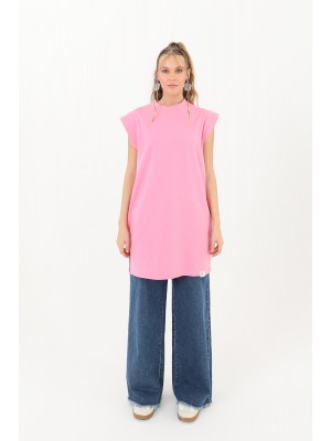 Kadın Basic Kolsuz T-shirt  - 30725TUN