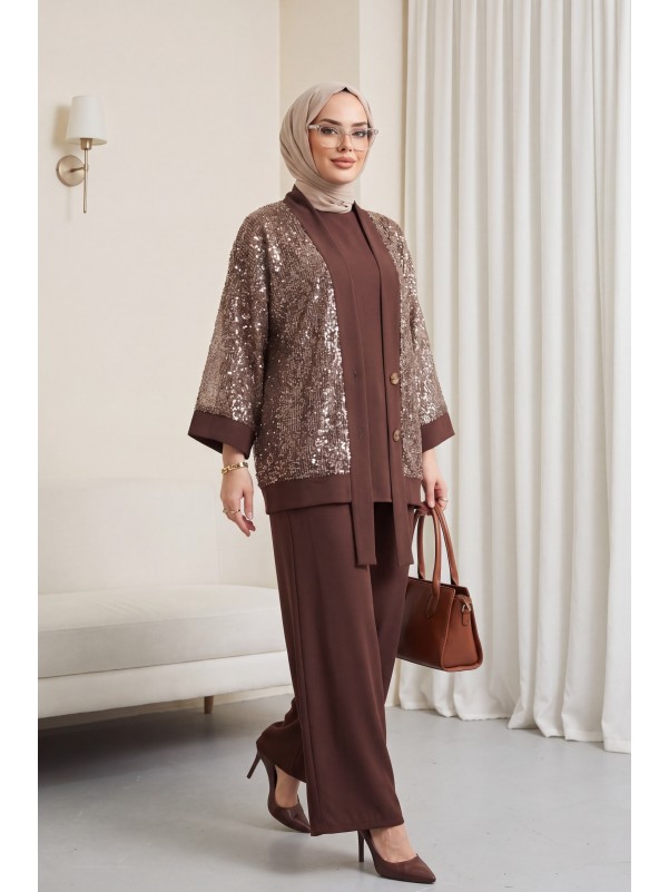 Batik Baskılı Astarlı Şifon Elbise