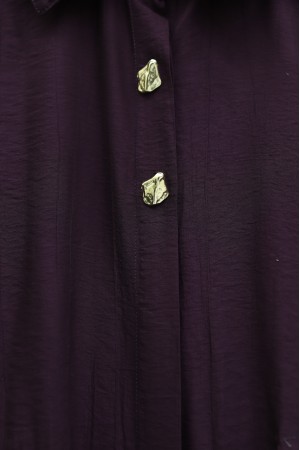 Cotton crinkle set with tunnel drawstring and elasticated waist trousers.   -Damson