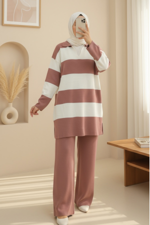 V Yaka Pantolonlu Triko Takım -G.Kurusu