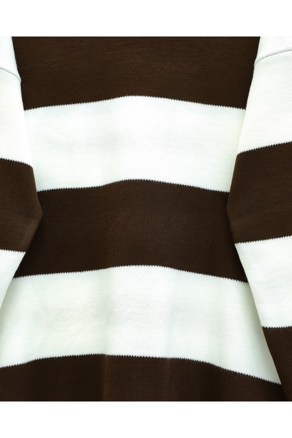 V-Neck Knitwear Suit with Trousers -Dark Coffee