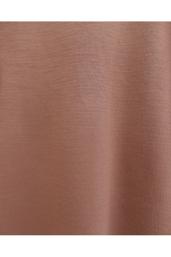 Double Knitwear Set with Striped Cuffs -Dried rose