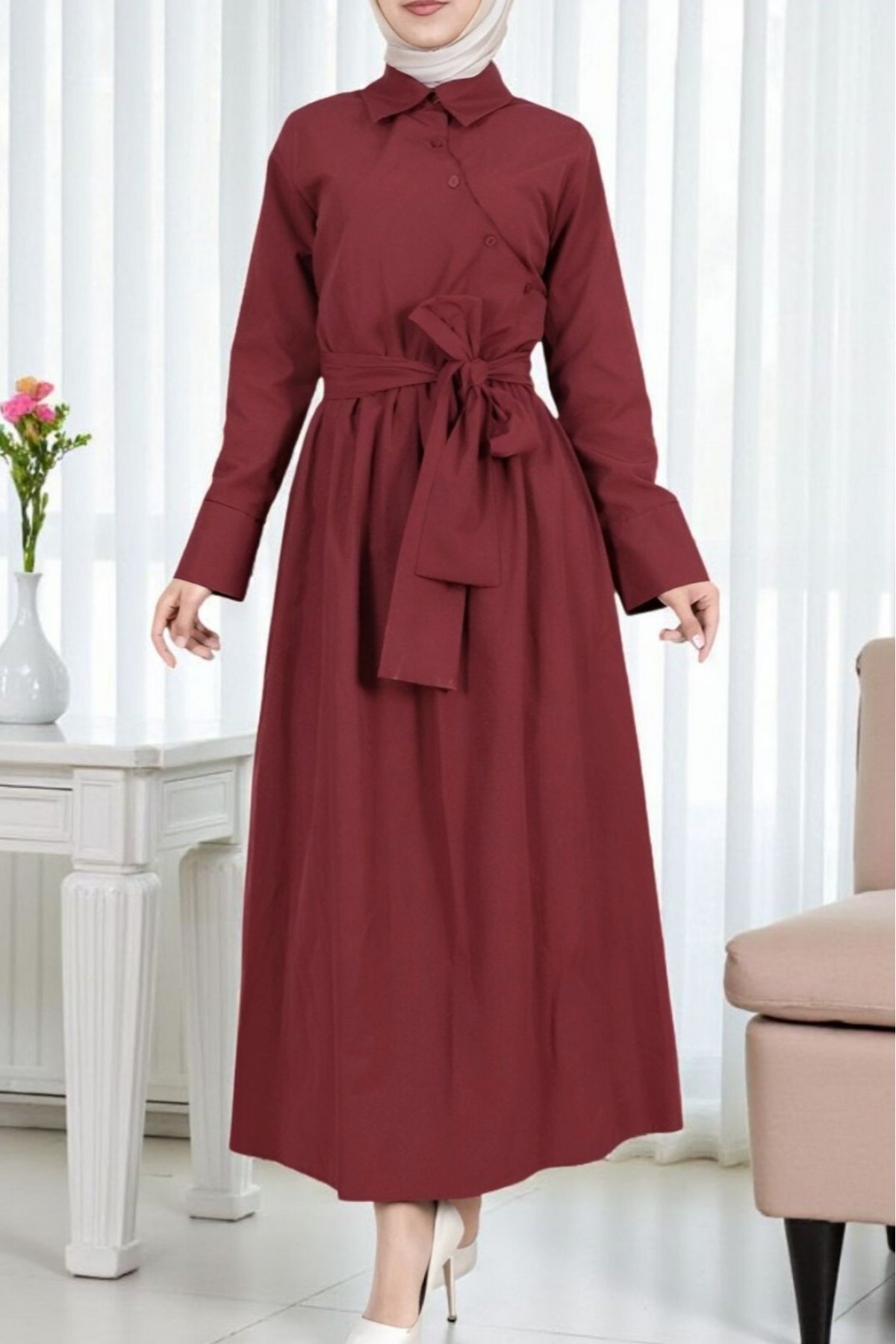 Cross -Maroon