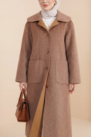 Chain Detailed Tunnel Laced Vest    -Snuff