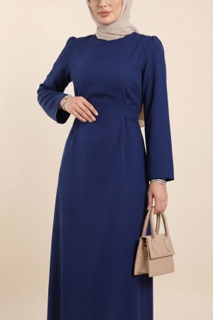 Hakim Yaka Belden Bağlamalı Elbise            -Parlement