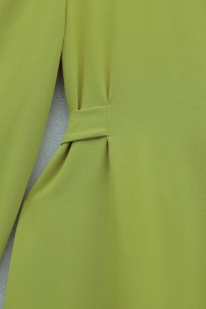 Judge Collar Lace Detailed Dress  -Oil Green