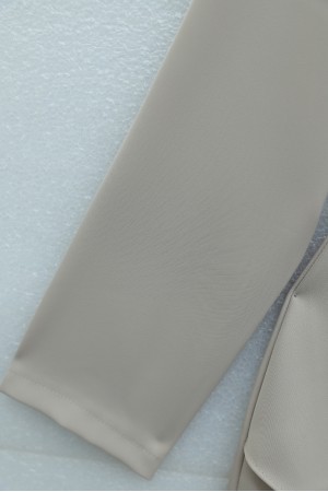 Çapraz Alerli Tokalı Yuvarlak Yaka İthal Krep Elbise -Taş