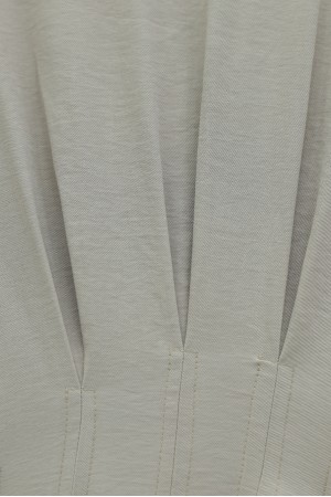 Pleated Modal Dress with Belt and Buckle Detail   -Mink color