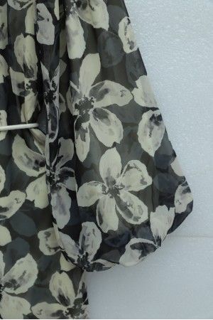 Robadan Büzgülü Kemerli Astarlı Şifon Elbise -Antrasit