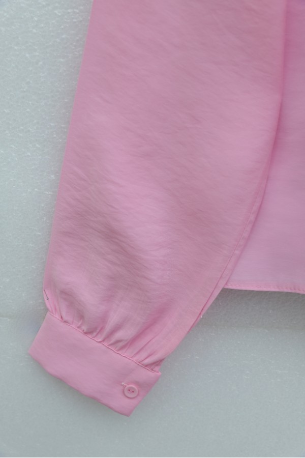 Modal Set with Front Tie-Up and Ruffled Skirt -Pink