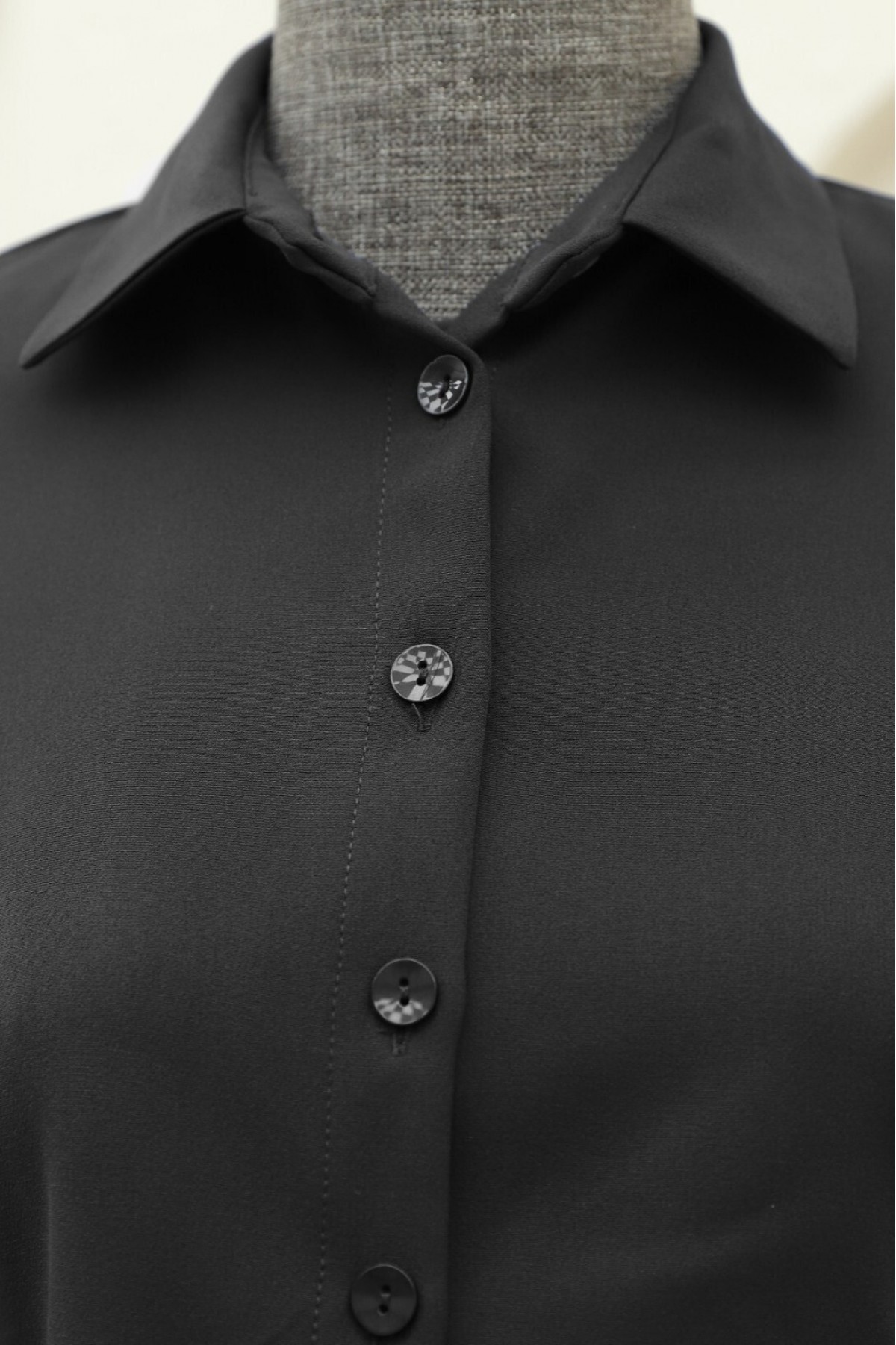 Dress Set with Shirt Detail on Top -Black