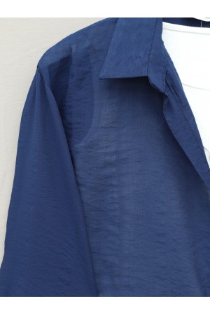 Crop Badyli  Kolyeli Arkası Uzun Gömlek -Laci