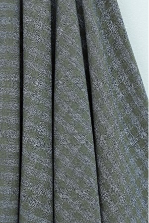 تنورة بنقشة مربعات بزاوية 360 درجة مع حزام خصر مطاطي -خاكي