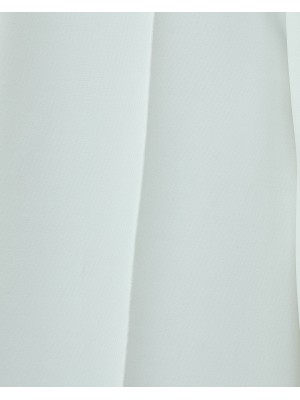 Wide Leg Grass Two-String Combed Cotton Trousers -White
