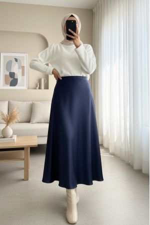 Beli Lastikli Saten Etek -Laci