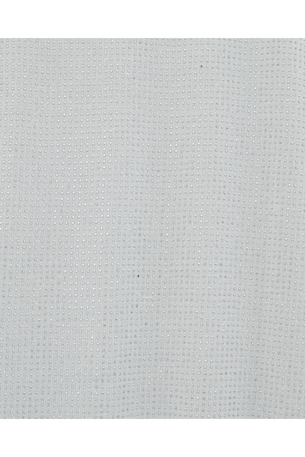 Taşlı Beli Lastikli Kalem Etek -Gümüş rengi