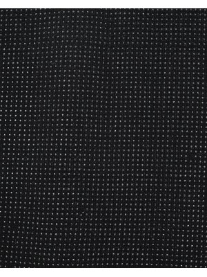 Taşlı Beli Lastikli Kalem Etek -Siyah