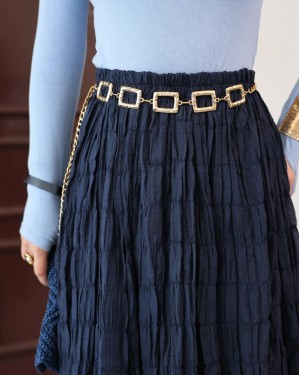 تنورة مودال مبطنة -كحلي