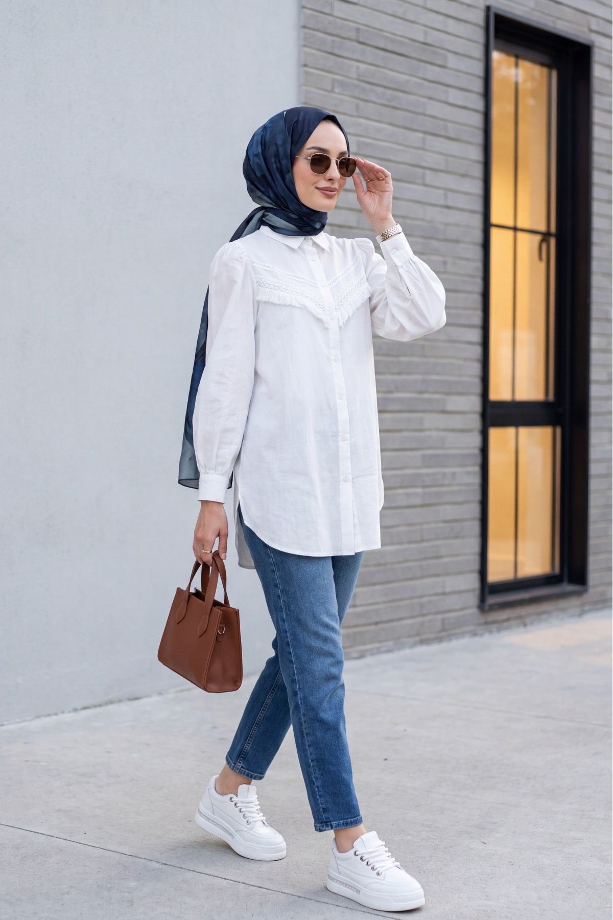 Raw Linen Balloon Sleeve Shirt with Guipure Tassels  -Ecru
