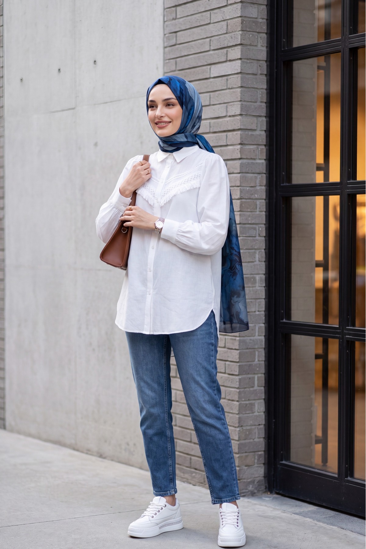 Raw Linen Balloon Sleeve Shirt with Guipure Tassels  -Ecru