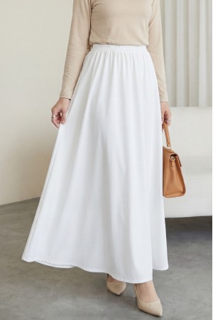 Araboy Jupon Astar Etek -Beyaz