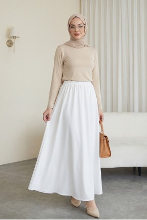 Araboy Jupon Astar Etek -Beyaz