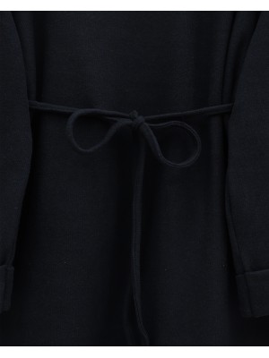 Kolu Katlı Beli Bağlamalı Yırtmaçlı Selanik Tunik -Laci