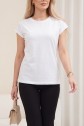 Crew Neck Short Sleeve Cotton Undershirt -Ecru