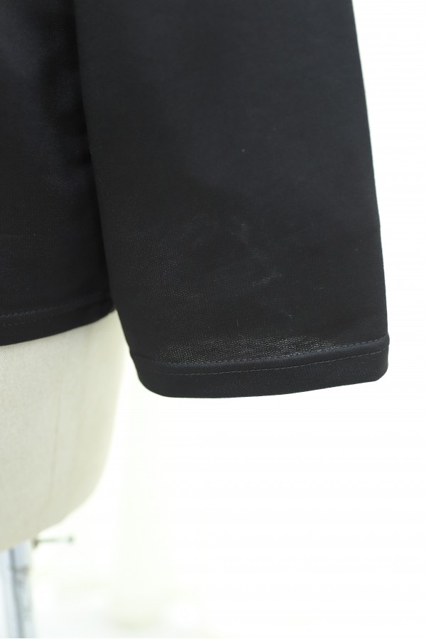 Round Neck Loose Fit Cotton Blouse  -Black