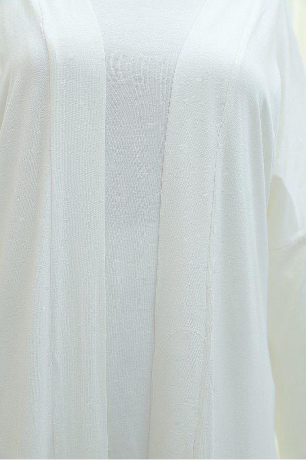 Sendy Oversize Three-Piece Set with Pockets and Lycra Fabric -White