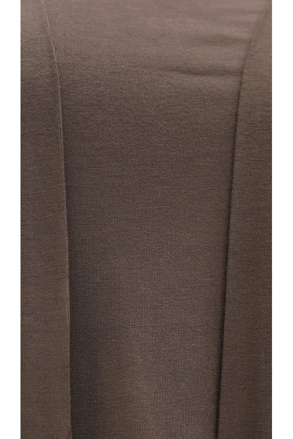 Pantolonu Cepli Likralı Oversize Üçlü Sendy Takım  -Kahverengi