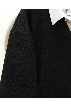 كيمونو بوكل مربوط على الجانب -أسود