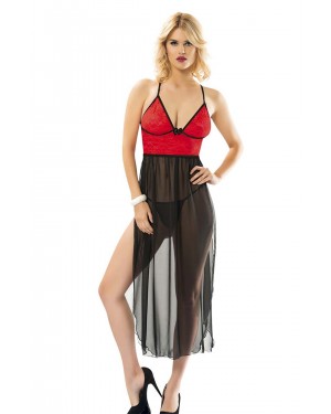 Black and Red Tulle Nightgown 