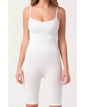 White Women's Seamless Corset with Long Legs 